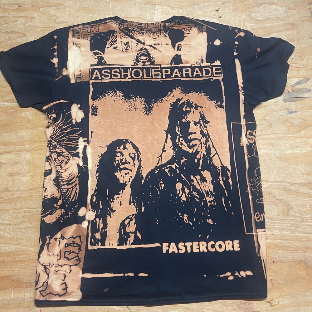 Image of ASSHOLEPARADE - ALL/OVR bleach print #5 (SIZE XL)