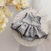 Image 1 of Newborn girls photoshooting body-dress - Emma - silver | photo props