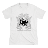 Image 1 of ABSU - THE TEMPLES OF OFFAL/RETURN OF THE ANCIENTS - 35th ANNIVERSARY T-SHIRT II (WHITE, GREY, RED)