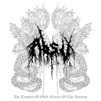 Image 2 of ABSU - THE TEMPLES OF OFFAL/RETURN OF THE ANCIENTS - 35th ANNIVERSARY T-SHIRT I (WHITE, GREY, RED)