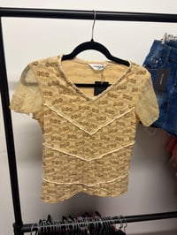 Image 3 of 00s baby tee with micromesh sleeves 