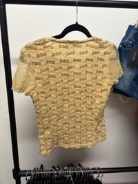 Image 4 of 00s baby tee with micromesh sleeves 