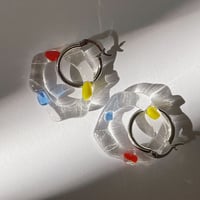 Glass Earrings with Stones