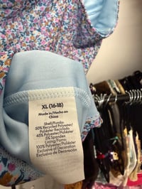 Image 5 of floral cami with baby blue ribbon and lace 