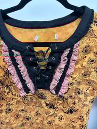 Image 6 of 00s baby tee with lace up detail and ruffles 