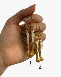 Image 2 of Stoat bone earrings