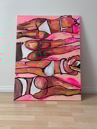 Image 1 of "Peach Parade" Original Acrylic