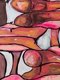 Image 2 of "Peach Parade" Original Acrylic