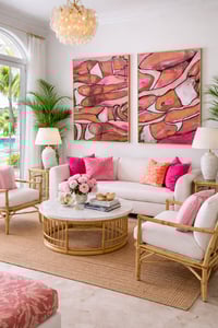 Image 3 of "Peach Parade" Original Acrylic