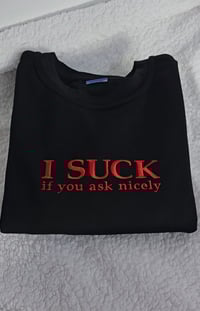 I suck if you ask nicely sweatshirt