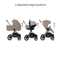 Image 4 of Silver Cross Breez Champagne Travel System Ultimate 360 Infant Carrier Bundle