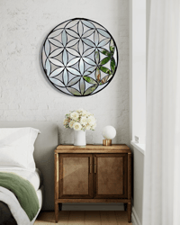 Image 1 of Flower of Life mirror mosaic