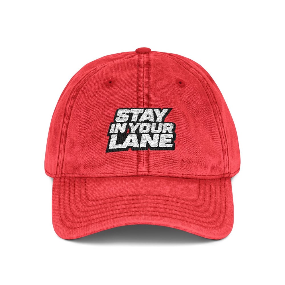 Image of Unisex stay in your lane Vintage Cap (Embroidery)