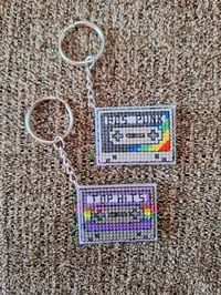 Image 9 of Stitched Keychains - Cassette Tape, Gameboy, DVD Logo, Tea 