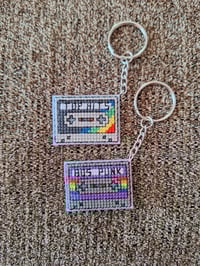 Image 10 of Stitched Keychains - Cassette Tape, Gameboy, DVD Logo, Tea 