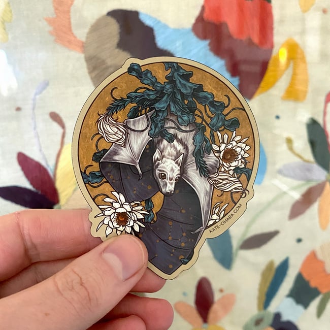 Nocturnal Bat Sticker