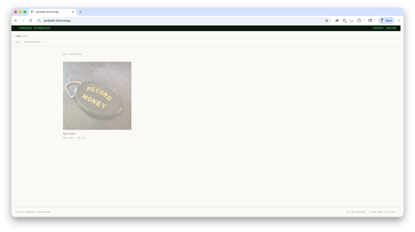 Yardsale Big Cartel Theme