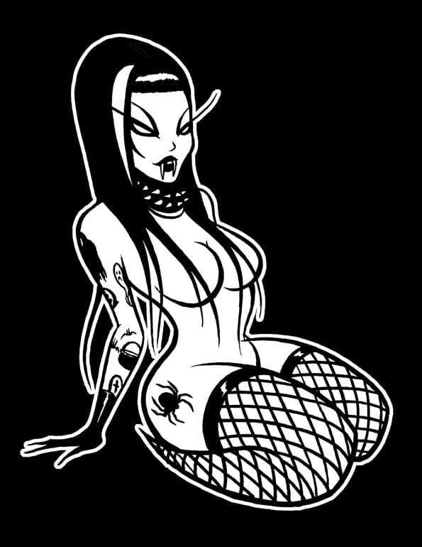 Image of preorder THE BLACK WIDOW    -  Longsleeve tshirt- ships APRIL 10th 