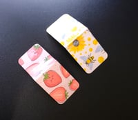 Image 1 of Handmade Colorful Magnetic Bookmarks, book, read, strawberry, sunflower, bee