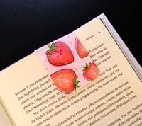 Image 3 of Handmade Colorful Magnetic Bookmarks, book, read, strawberry, sunflower, bee