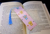 Image 1 of Handmade Fun La Bubu like Bookmark with Blue Tassel, book, reading, gift