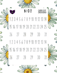 Image 4 of Date Sticker D-D24 Font Redate