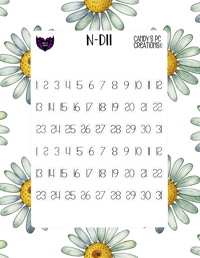 Image 12 of Date Sticker D-D24 Font Redate