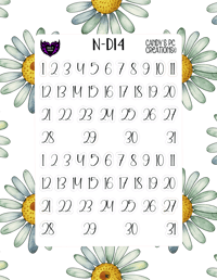 Image 15 of Date Sticker D-D24 Font Redate