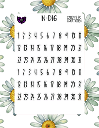 Image 17 of Date Sticker D-D24 Font Redate