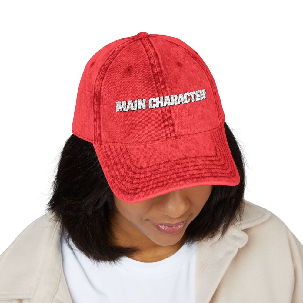 Image of Unisex Main Character Vintage Embroidered Cap