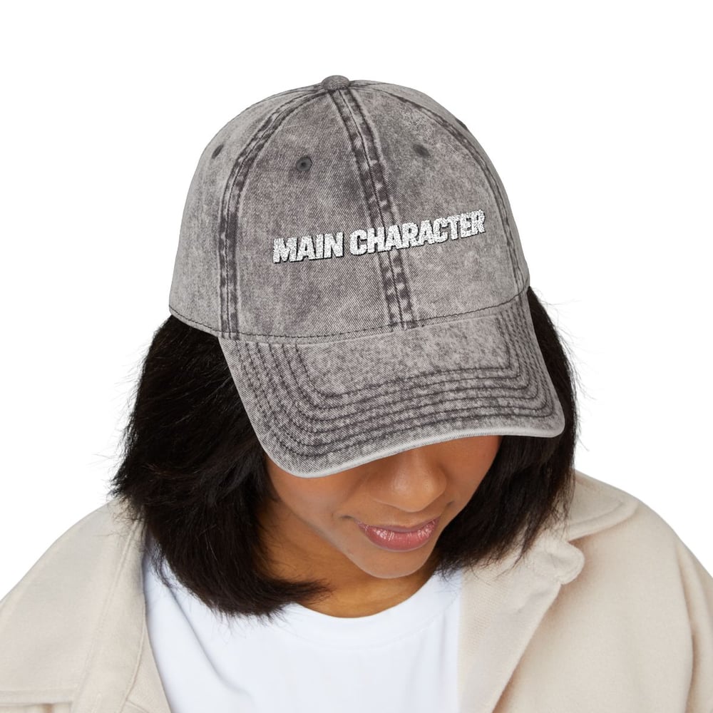 Image of Unisex Main Character Vintage Embroidered Cap