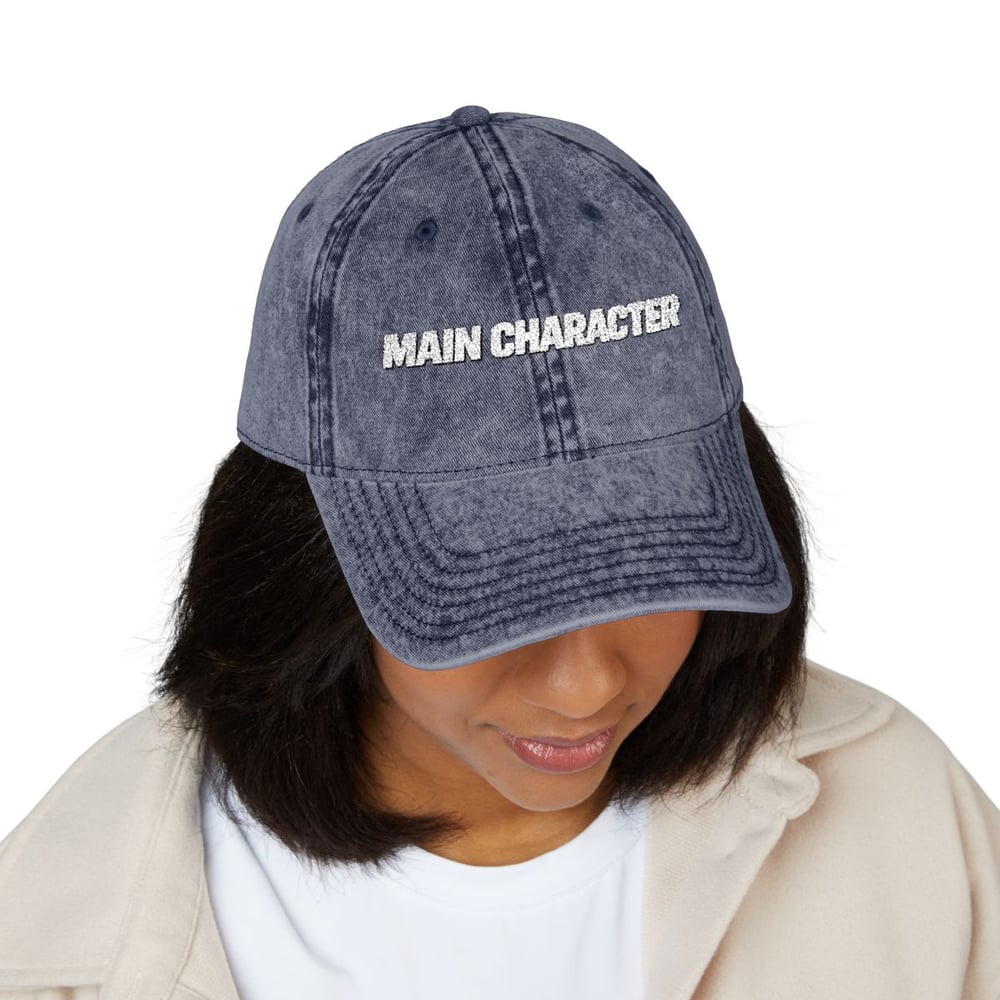 Image of Unisex Main Character Vintage Embroidered Cap