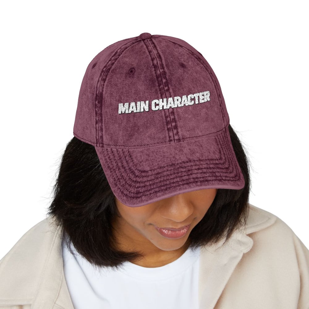 Image of Unisex Main Character Vintage Embroidered Cap