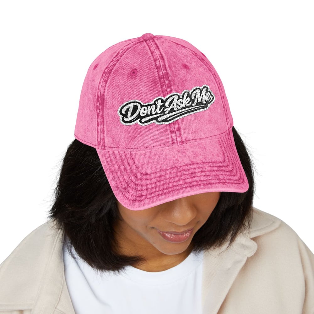 Image of Unisex Vintage Embroidered Cap — "Don't Ask Me" Distressed Baseball Hat