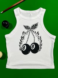 Image 1 of LUCKY CHERRY TANK TOP - WHITE