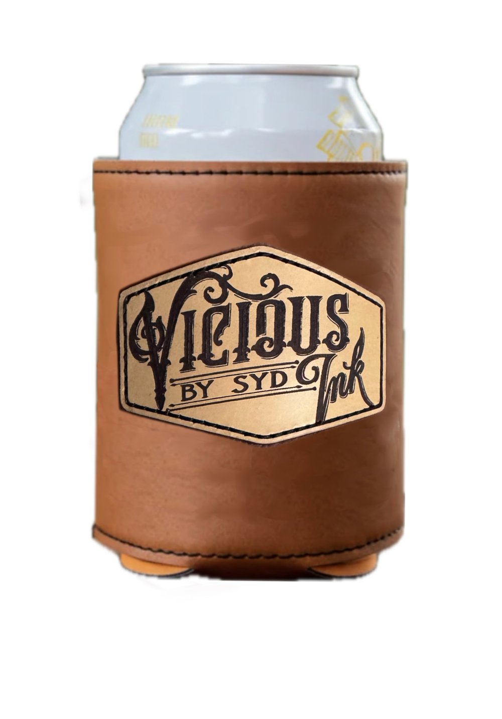 Image of Leather patch Koozie