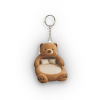Image 1 of Giant Teddy Bear Lounger Shape Mini Plush Keychain