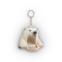 Image 1 of Giant Polar Bear Lounger Cave Plush Mini Plush Keychain
