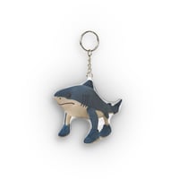 Image 1 of Tralalero Meme Brainrot Custom Shape Mini Plush Keychain