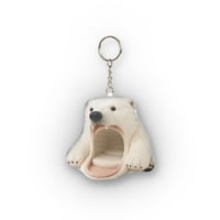 Image 2 of Giant Polar Bear Lounger Cave Plush Mini Plush Keychain