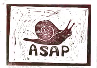 Image 15 of As Slow As Possible - Linocut print