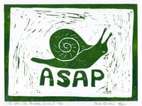 Image 11 of As Slow As Possible - Linocut print