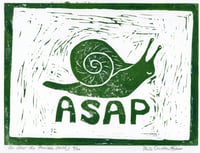 Image 12 of As Slow As Possible - Linocut print