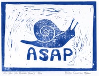 Image 6 of As Slow As Possible - Linocut print