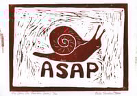 Image 14 of As Slow As Possible - Linocut print