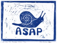 Image 7 of As Slow As Possible - Linocut print