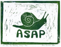 Image 8 of As Slow As Possible - Linocut print