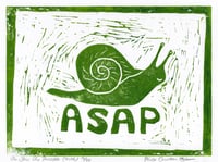 Image 13 of As Slow As Possible - Linocut print