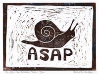 Image 19 of As Slow As Possible - Linocut print