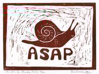 Image 17 of As Slow As Possible - Linocut print